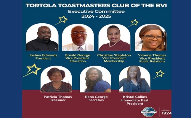 SKNVibes | Tortola Toastmasters Club of BVI New Executive Committee